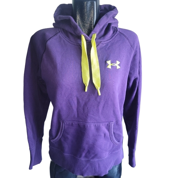 Under Armour Purple Pullover Hoodie with Yellow Accent MP - Picture 1 of 7